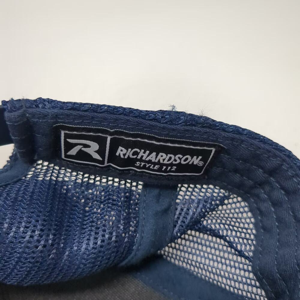 Richardson 112 Trucker Hat Blue White OS Snapback Cutwater Spirits Embroidered - Picture 9 of 10